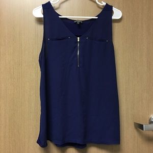 Express navy zip tank